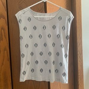 Gray patterned Loft sleeveless top